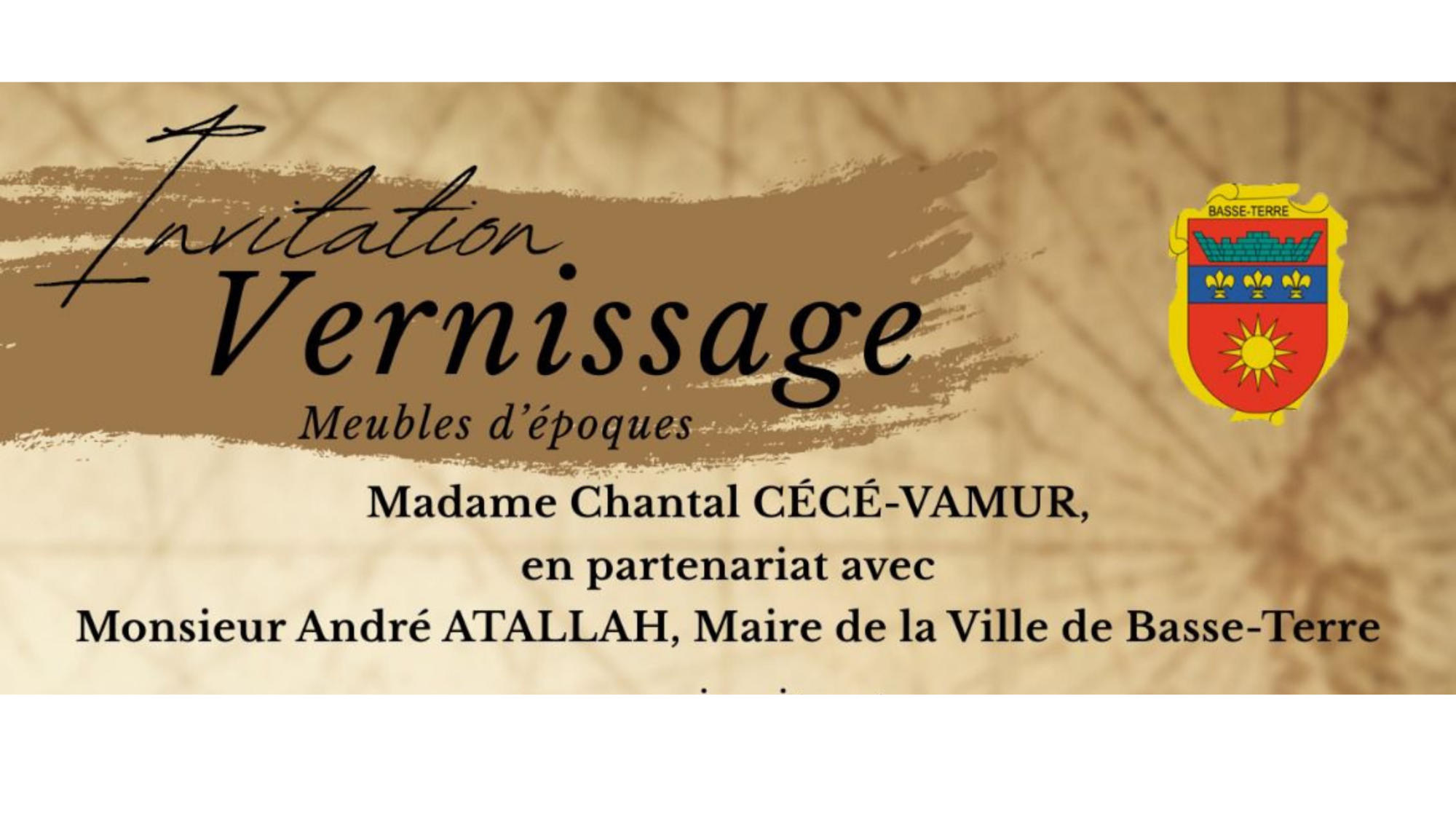 Invitation Vernissage meubles d'époques - 18 juin 2025